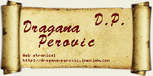 Dragana Perović vizit kartica